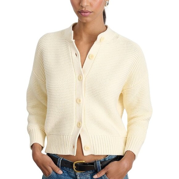 Alex Mill Sweaters - Alex Mill Nico Ivory Crewneck Cotton Cardigan NWT Size Medium Women’s